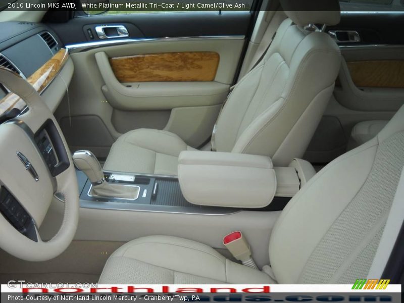 White Platinum Metallic Tri-Coat / Light Camel/Olive Ash 2010 Lincoln MKS AWD
