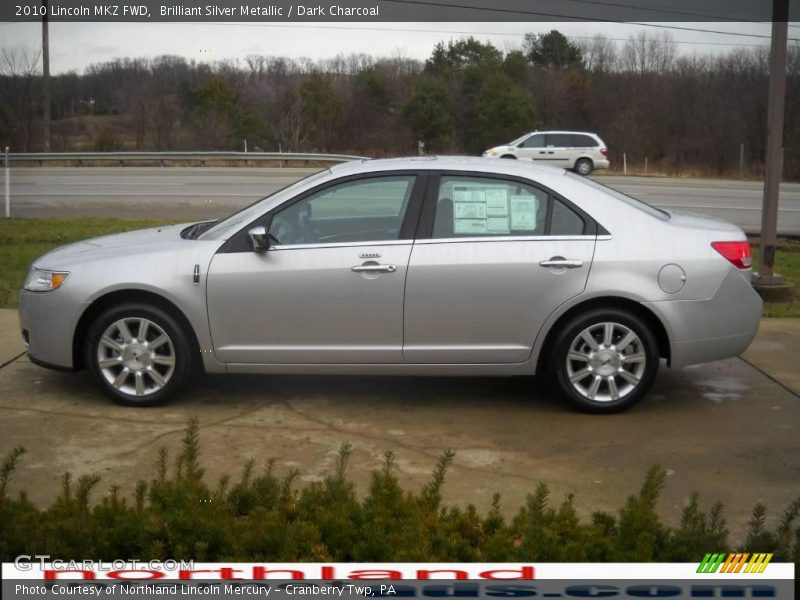 Brilliant Silver Metallic / Dark Charcoal 2010 Lincoln MKZ FWD