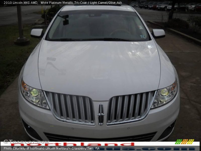 White Platinum Metallic Tri-Coat / Light Camel/Olive Ash 2010 Lincoln MKS AWD