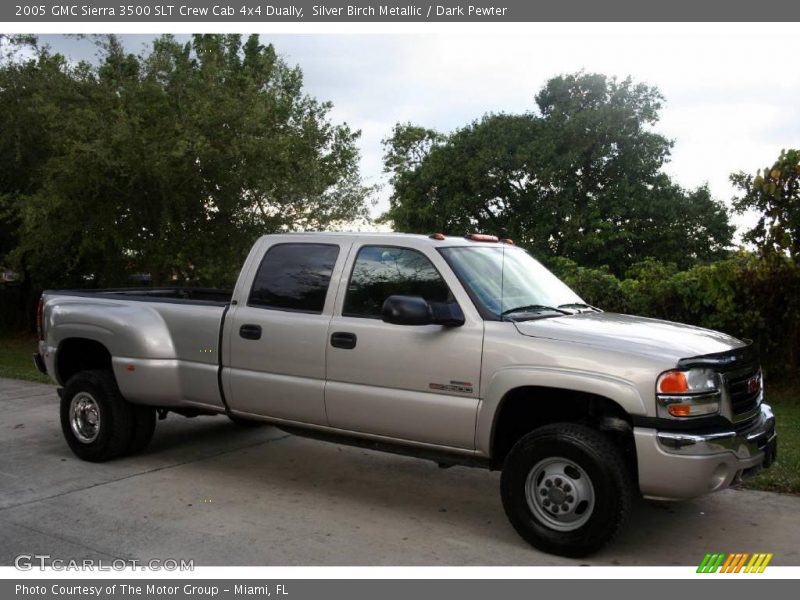 Silver Birch Metallic / Dark Pewter 2005 GMC Sierra 3500 SLT Crew Cab 4x4 Dually