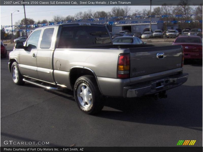 Steel Gray Metallic / Dark Titanium 2007 GMC Sierra 1500 Classic SLE Extended Cab