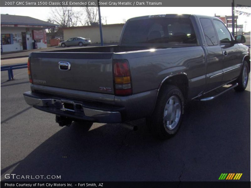 Steel Gray Metallic / Dark Titanium 2007 GMC Sierra 1500 Classic SLE Extended Cab