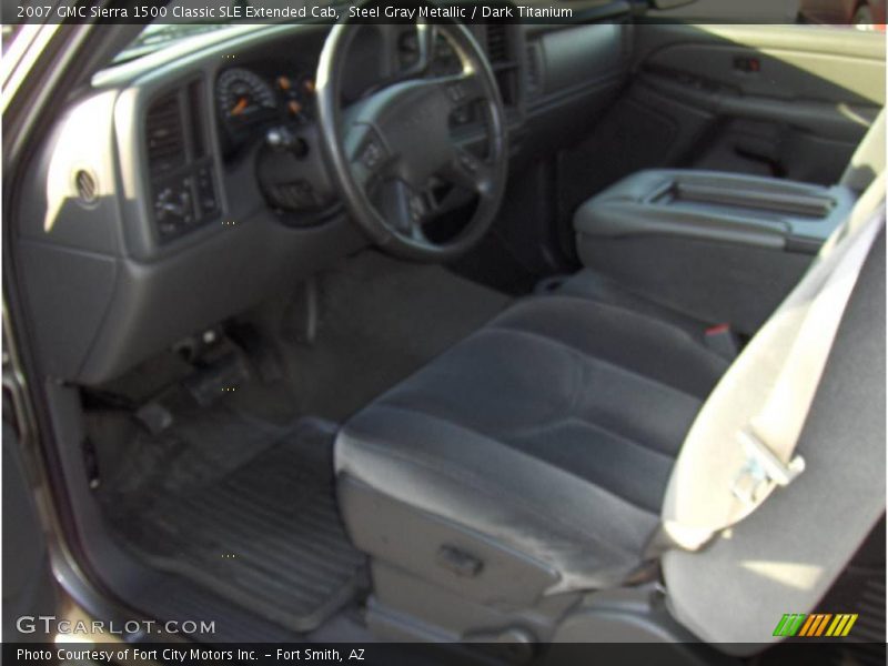 Steel Gray Metallic / Dark Titanium 2007 GMC Sierra 1500 Classic SLE Extended Cab