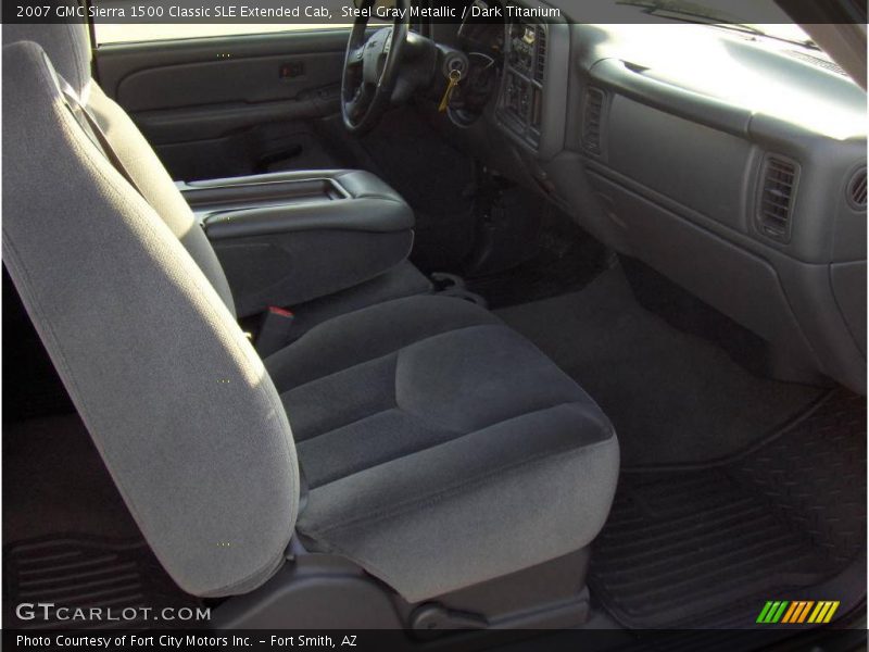 Steel Gray Metallic / Dark Titanium 2007 GMC Sierra 1500 Classic SLE Extended Cab