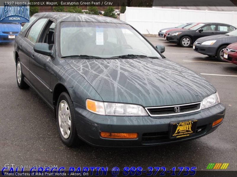 Eucalyptus Green Pearl / Gray 1997 Honda Accord LX Wagon