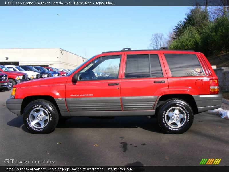 Flame Red / Agate Black 1997 Jeep Grand Cherokee Laredo 4x4