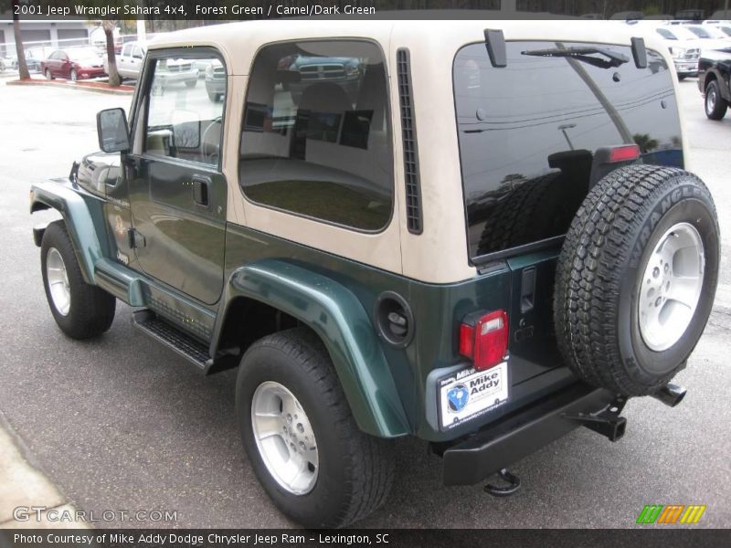 Forest Green / Camel/Dark Green 2001 Jeep Wrangler Sahara 4x4