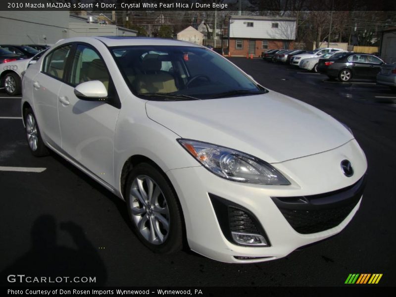 Crystal White Pearl Mica / Dune Beige 2010 Mazda MAZDA3 s Sport 4 Door