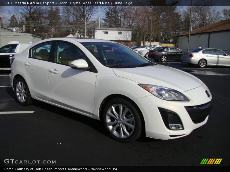 Crystal White Pearl Mica / Dune Beige 2010 Mazda MAZDA3 s Sport 4 Door
