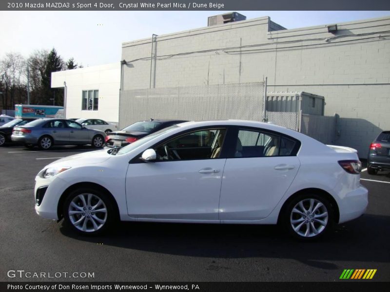 Crystal White Pearl Mica / Dune Beige 2010 Mazda MAZDA3 s Sport 4 Door