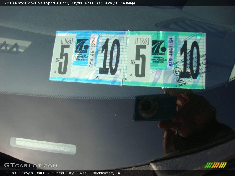 Crystal White Pearl Mica / Dune Beige 2010 Mazda MAZDA3 s Sport 4 Door