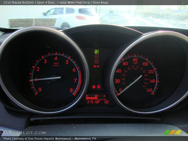 Crystal White Pearl Mica / Dune Beige 2010 Mazda MAZDA3 s Sport 4 Door
