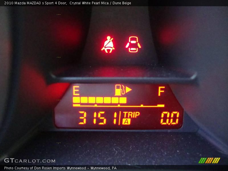 Crystal White Pearl Mica / Dune Beige 2010 Mazda MAZDA3 s Sport 4 Door