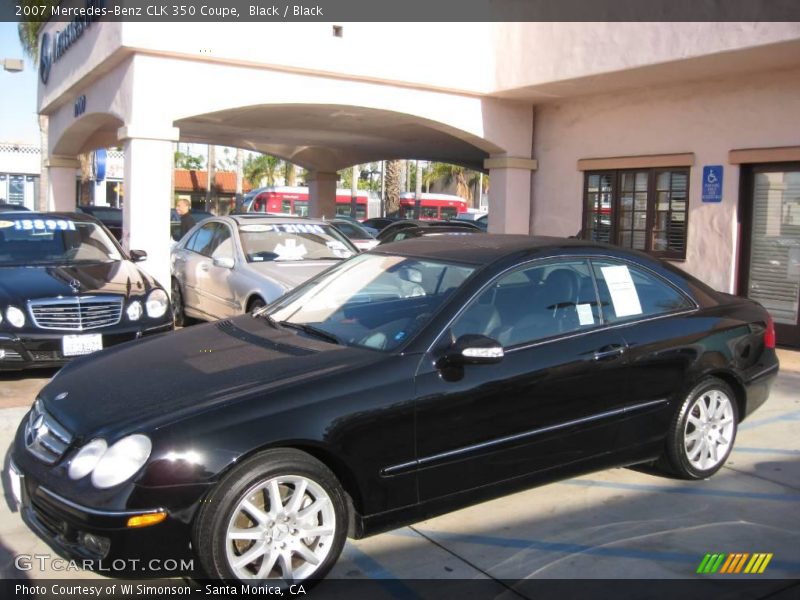Black / Black 2007 Mercedes-Benz CLK 350 Coupe