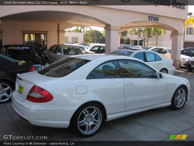 Arctic White / Black 2008 Mercedes-Benz CLK 550 Coupe