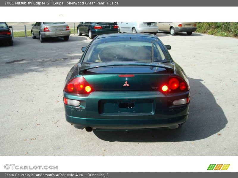 Sherwood Green Pearl / Beige 2001 Mitsubishi Eclipse GT Coupe