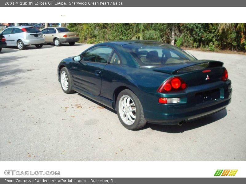Sherwood Green Pearl / Beige 2001 Mitsubishi Eclipse GT Coupe