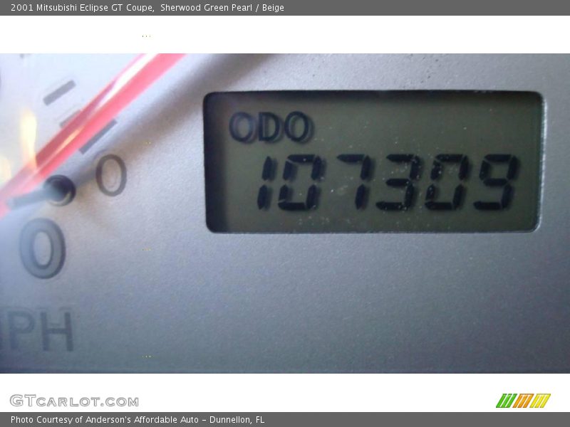 Sherwood Green Pearl / Beige 2001 Mitsubishi Eclipse GT Coupe