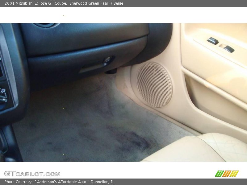 Sherwood Green Pearl / Beige 2001 Mitsubishi Eclipse GT Coupe