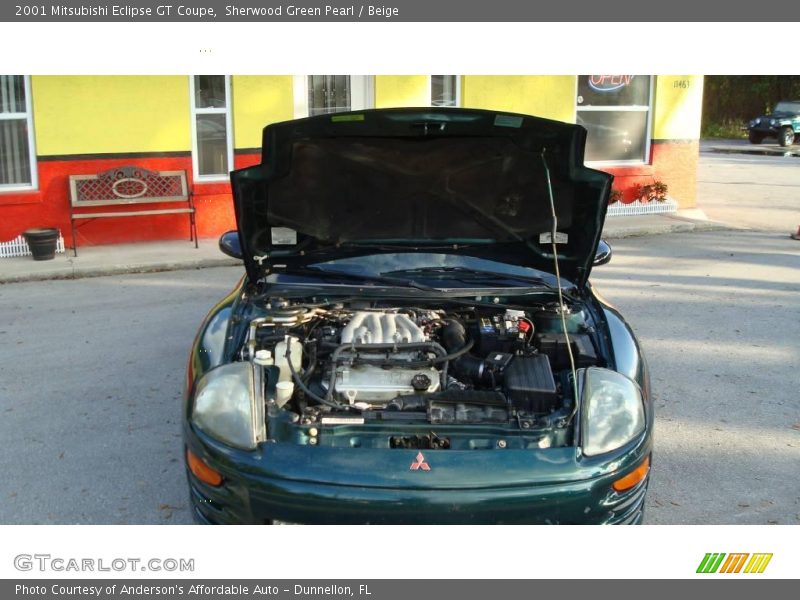 Sherwood Green Pearl / Beige 2001 Mitsubishi Eclipse GT Coupe