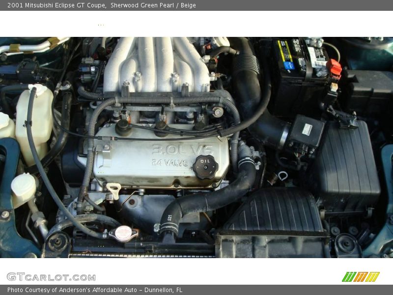 Sherwood Green Pearl / Beige 2001 Mitsubishi Eclipse GT Coupe
