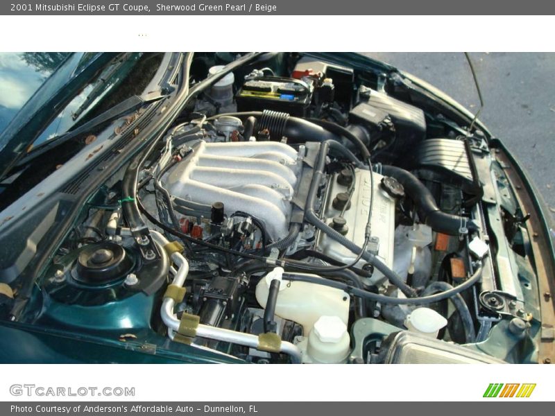 Sherwood Green Pearl / Beige 2001 Mitsubishi Eclipse GT Coupe