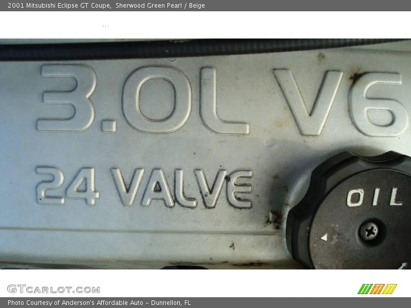 Sherwood Green Pearl / Beige 2001 Mitsubishi Eclipse GT Coupe