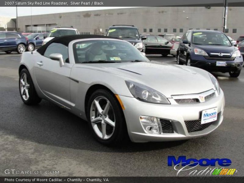 Silver Pearl / Black 2007 Saturn Sky Red Line Roadster