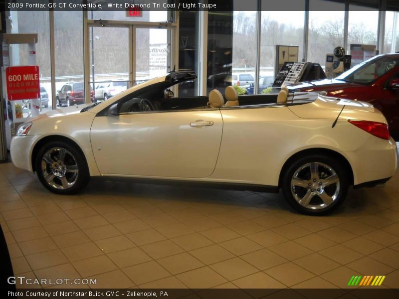 White Diamond Tri Coat / Light Taupe 2009 Pontiac G6 GT Convertible