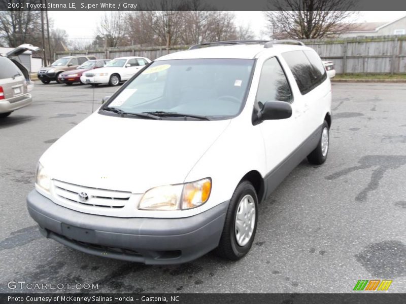 Super White / Gray 2001 Toyota Sienna LE