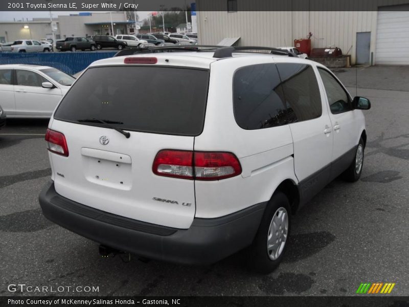 Super White / Gray 2001 Toyota Sienna LE