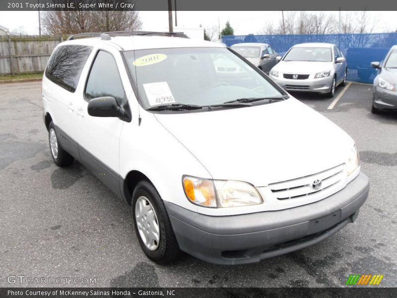 Super White / Gray 2001 Toyota Sienna LE