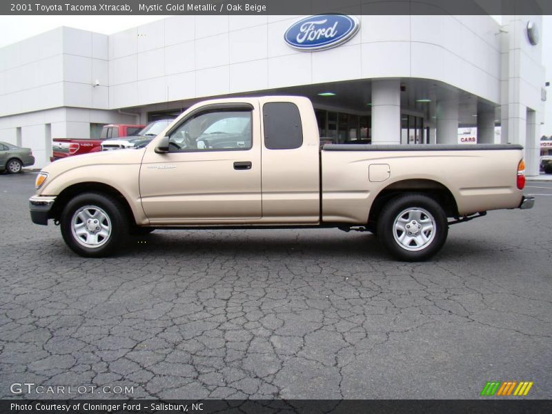 Mystic Gold Metallic / Oak Beige 2001 Toyota Tacoma Xtracab