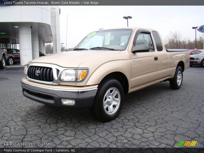 Mystic Gold Metallic / Oak Beige 2001 Toyota Tacoma Xtracab