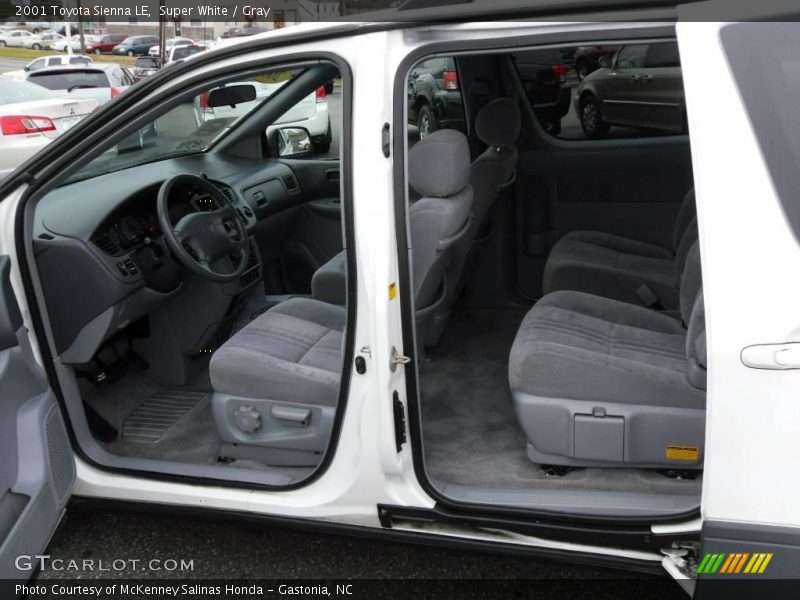 Super White / Gray 2001 Toyota Sienna LE