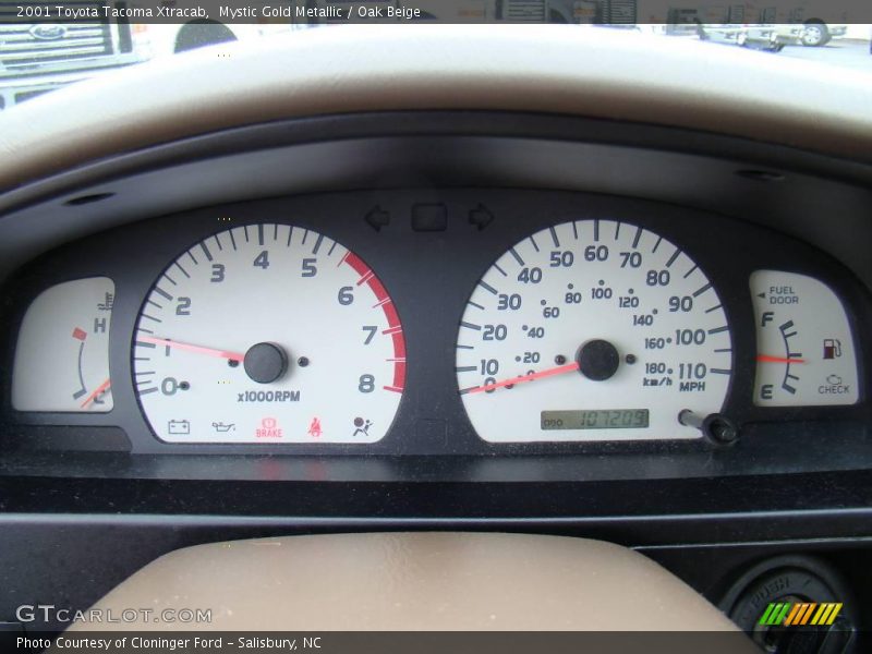 Mystic Gold Metallic / Oak Beige 2001 Toyota Tacoma Xtracab
