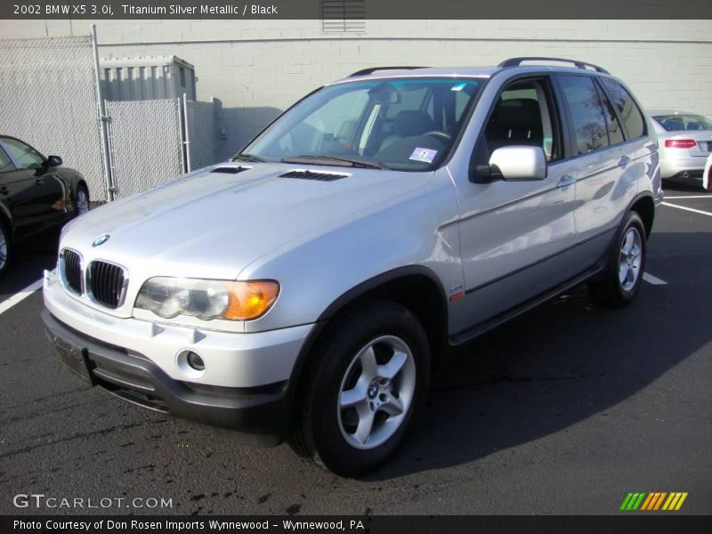 Titanium Silver Metallic / Black 2002 BMW X5 3.0i