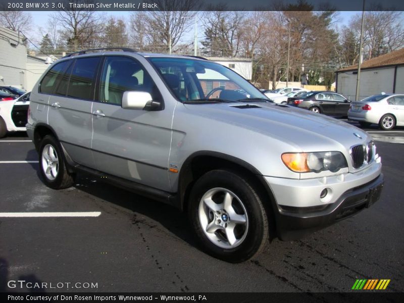 Titanium Silver Metallic / Black 2002 BMW X5 3.0i