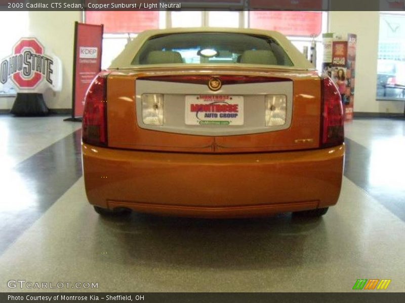 Copper Sunburst / Light Neutral 2003 Cadillac CTS Sedan