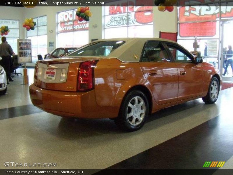 Copper Sunburst / Light Neutral 2003 Cadillac CTS Sedan