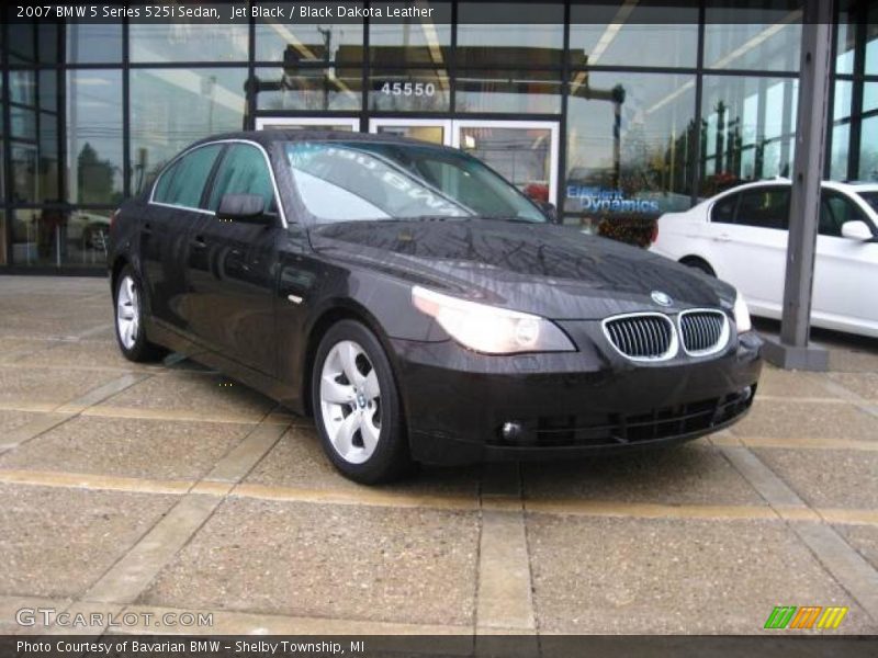 Jet Black / Black Dakota Leather 2007 BMW 5 Series 525i Sedan