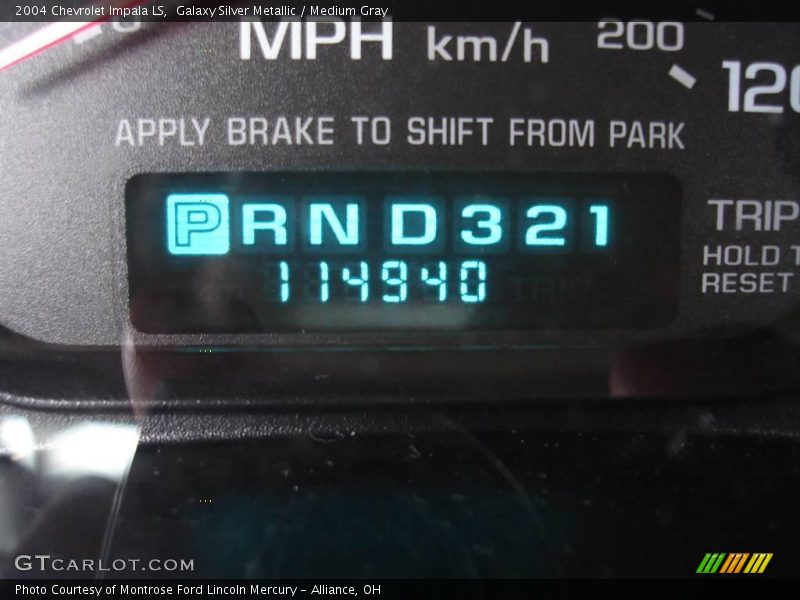 Galaxy Silver Metallic / Medium Gray 2004 Chevrolet Impala LS