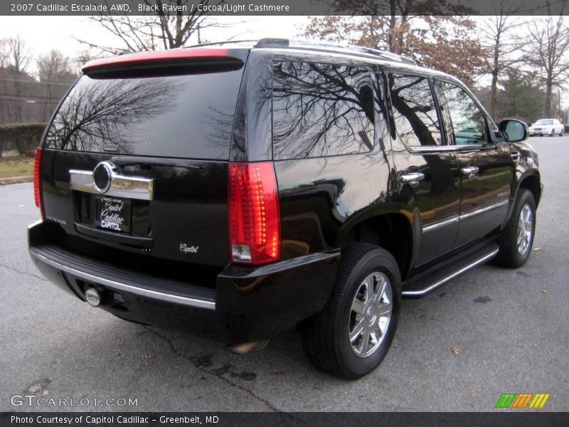 Black Raven / Cocoa/Light Cashmere 2007 Cadillac Escalade AWD