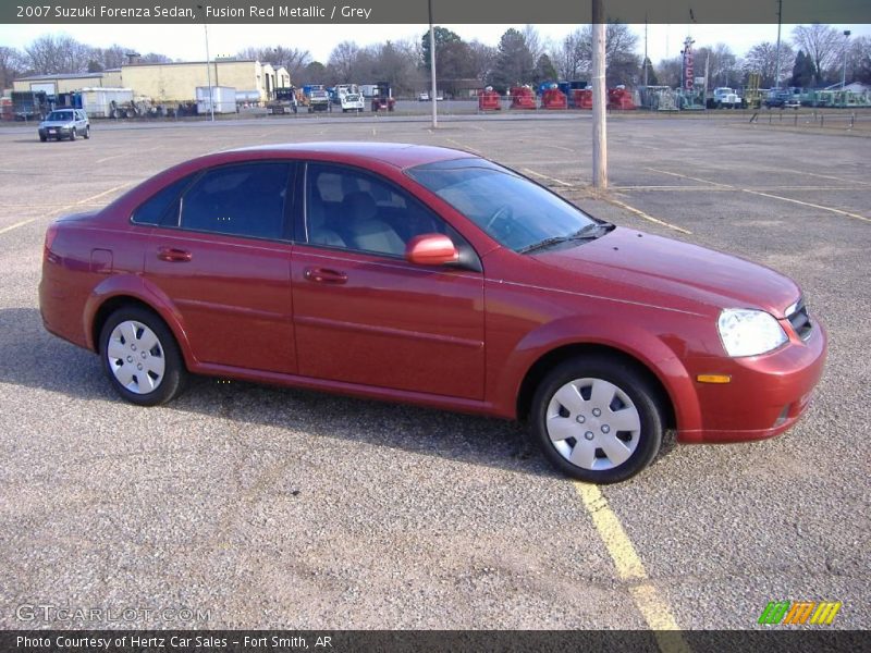 Fusion Red Metallic / Grey 2007 Suzuki Forenza Sedan
