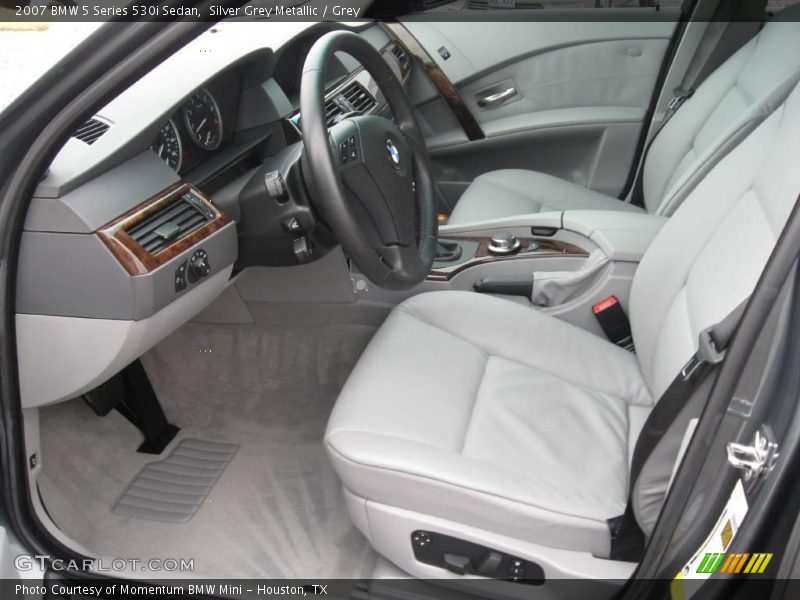 Silver Grey Metallic / Grey 2007 BMW 5 Series 530i Sedan