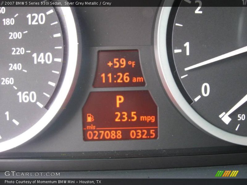Silver Grey Metallic / Grey 2007 BMW 5 Series 530i Sedan