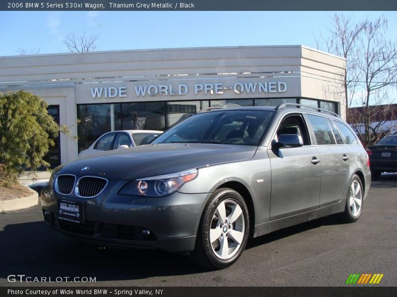 Titanium Grey Metallic / Black 2006 BMW 5 Series 530xi Wagon