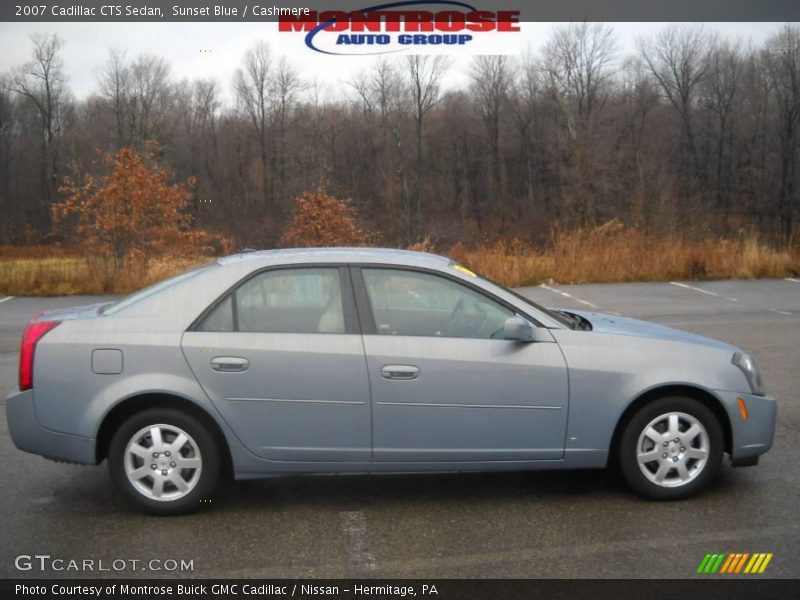 Sunset Blue / Cashmere 2007 Cadillac CTS Sedan