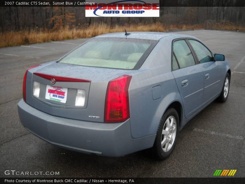 Sunset Blue / Cashmere 2007 Cadillac CTS Sedan
