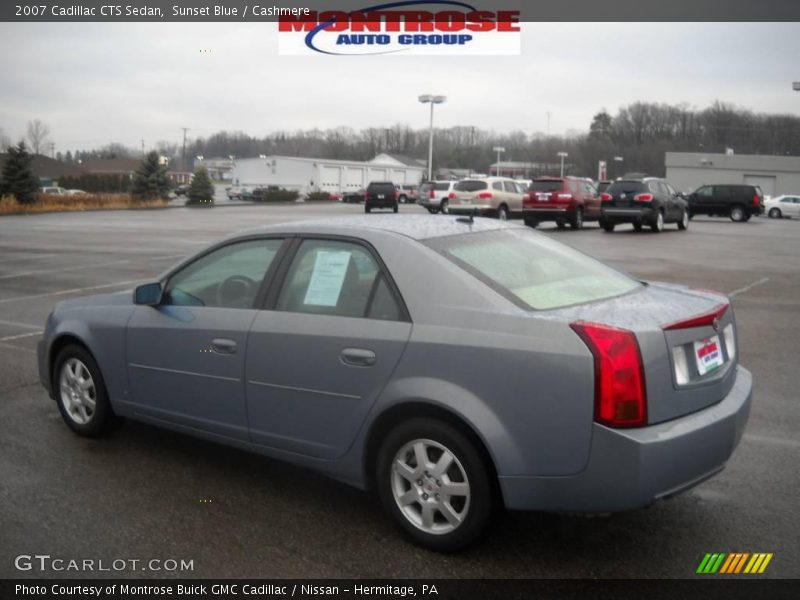 Sunset Blue / Cashmere 2007 Cadillac CTS Sedan